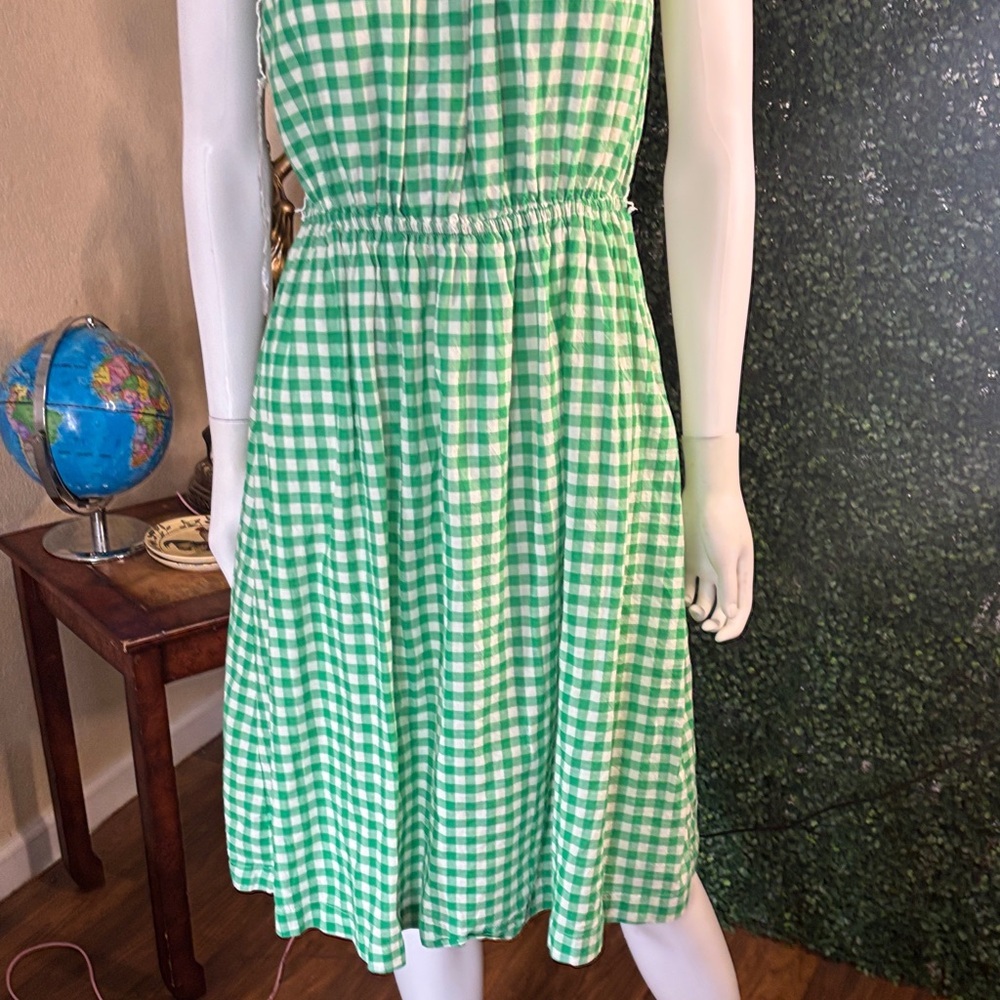 Draper James Mint Green Gingham Midi Dress ( doesnt have the belt) # 105 - Picture 4 of 11